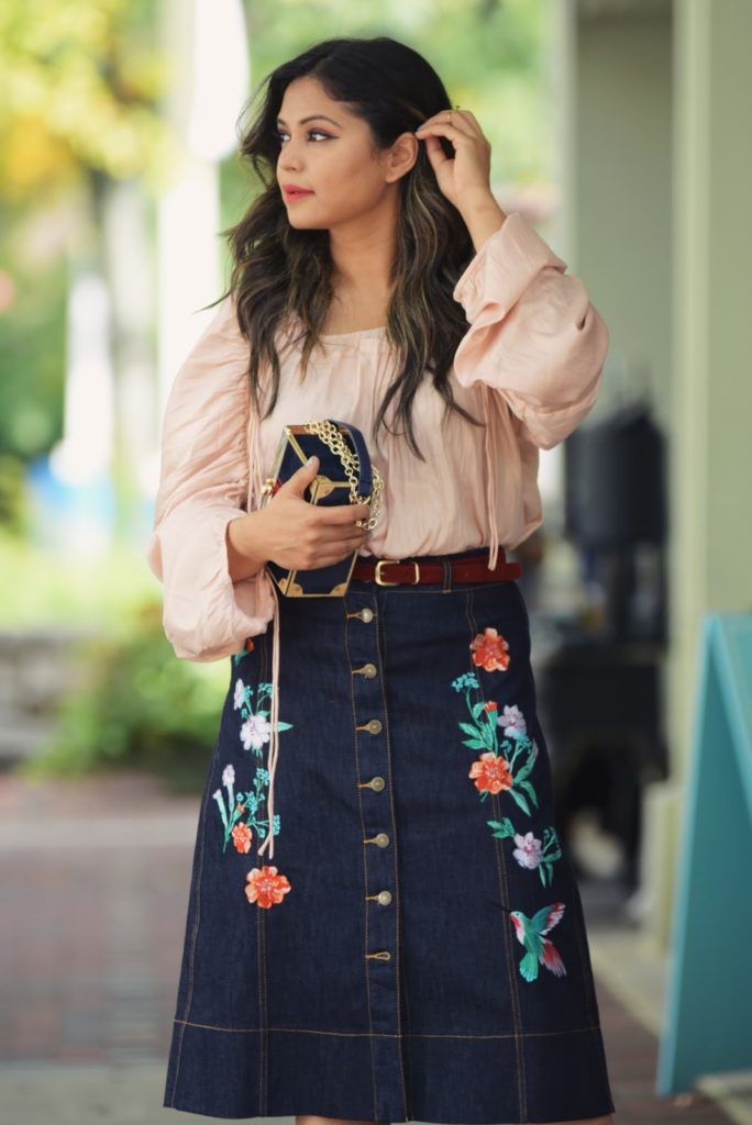 Kate spade jean store skirt