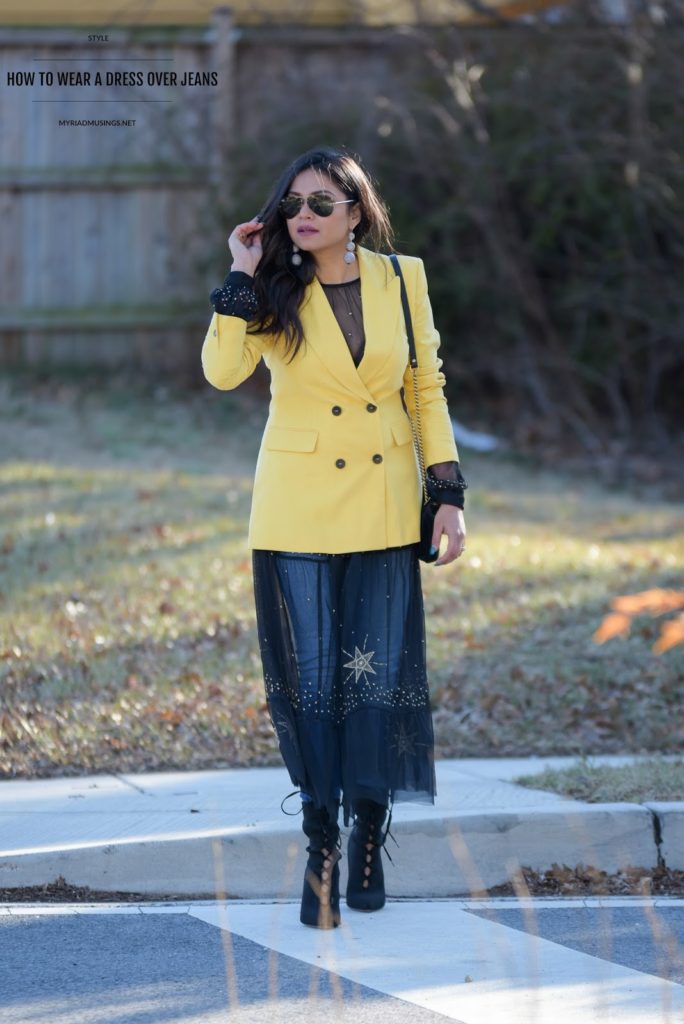 HOW TO WEAR A DRESS OVER JEANS Myriad Musings