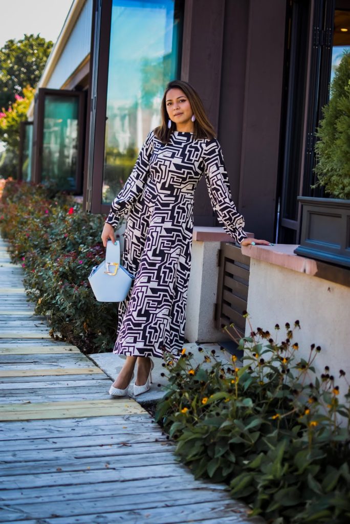 how to transition your summer dress to fall. HM richard alan dress, geometric dress style, beret style, midi dress outfit, layered outfit for fall, fall fashion, yellow blazer, black and white and yellow, myriad musings, saumya shiohare how to transition your summer dress to fall. HM richard alan dress, geometric dress style, beret style, midi dress outfit, layered outfit for fall, fall fashion, yellow blazer, black and white and yellow, myriad musings, saumya shiohare