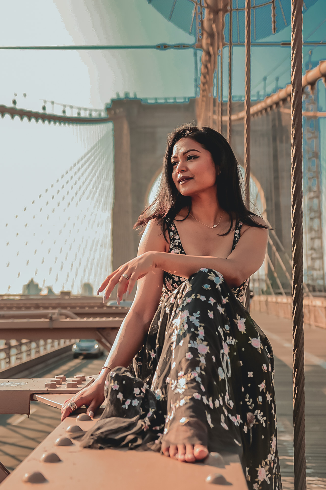 needle and thread tulle embroidered dress, birthday special post at Brooklyn bridge, cancerian, myriad musings, Saumya Shiohare 