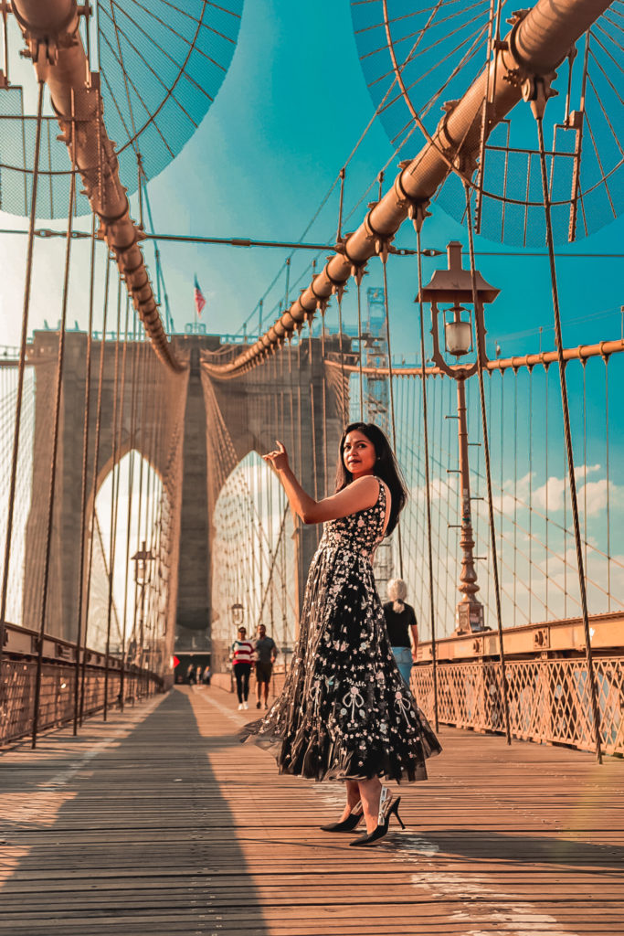 needle and thread tulle embroidered dress, birthday special post at Brooklyn bridge, cancerian, myriad musings, Saumya Shiohare 