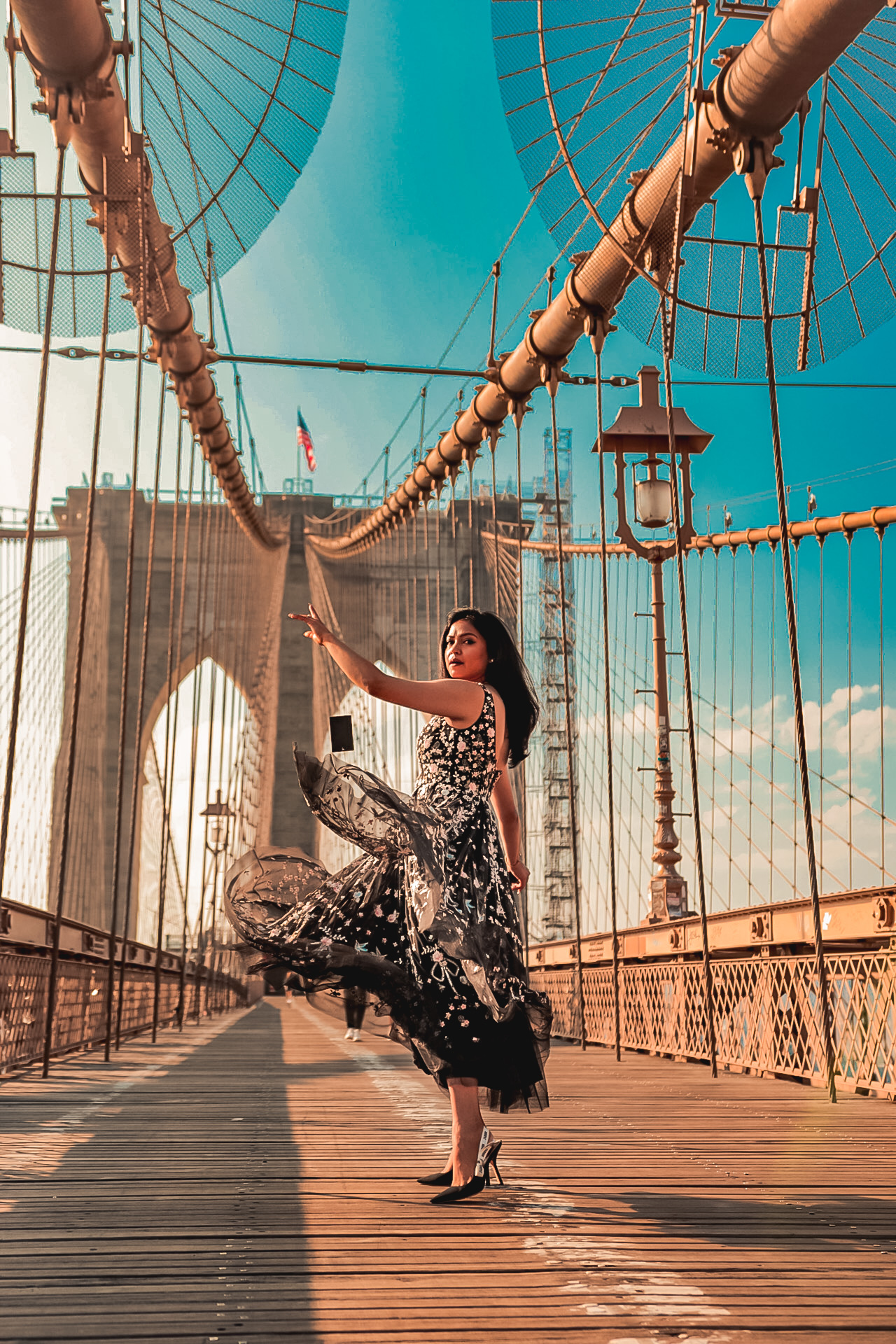 needle and thread tulle embroidered dress, birthday special post at Brooklyn bridge, cancerian, myriad musings, Saumya Shiohare 