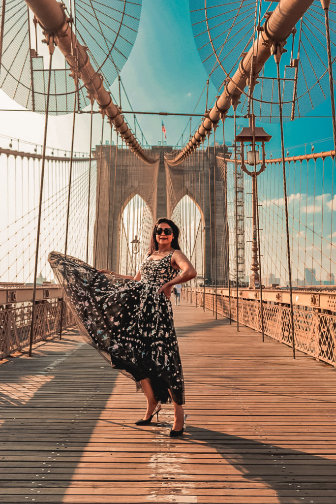 needle and thread tulle embroidered dress, birthday special post at Brooklyn bridge, cancerian, myriad musings, Saumya Shiohare 