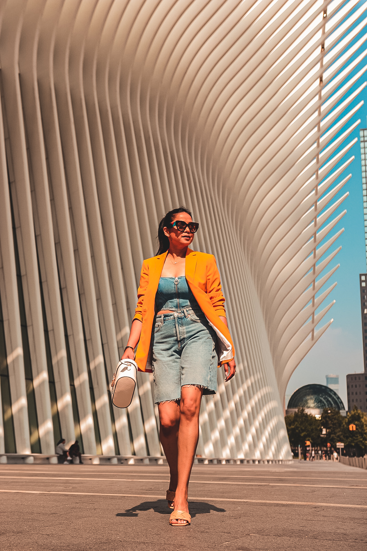 denim bermuda shorts, denim crop top, summer style, myriad musings, Saumya Shiohare 